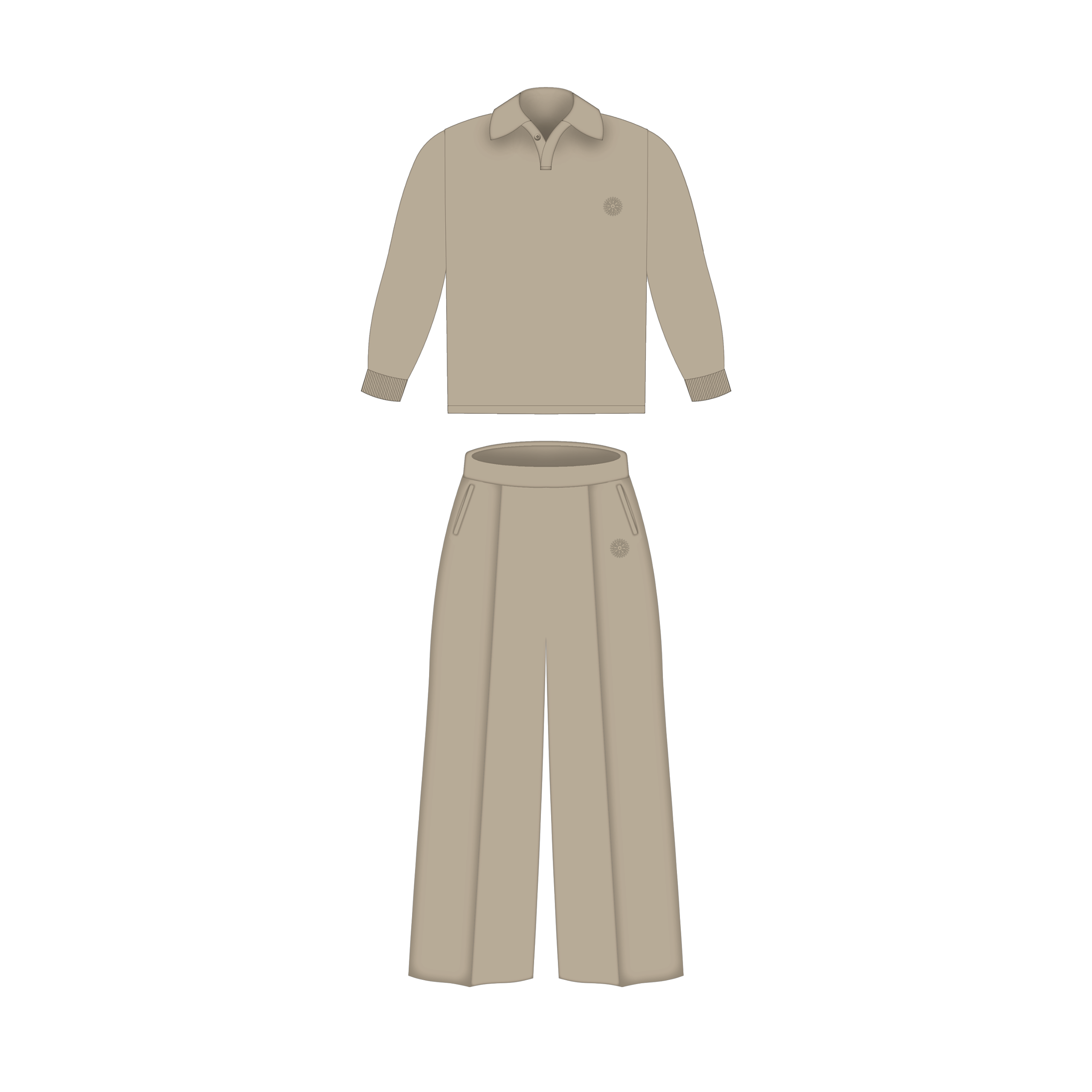 Completino Polo lunga + Pantalone oversize EPSS11